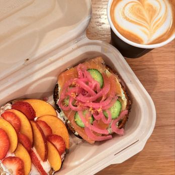 Layla Bagels & Coffee - Half Laika Half seasonal fruit - Bagels Near Me - Beverly Hills, California