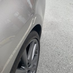 Before The ding was below the lining of the back left wheel arch :/ Before The ding was below the lining of the back left wheel arch :/