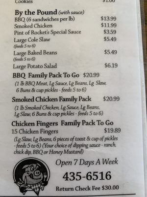 Menu photo 2 The Rocket Jacksonville, AL
