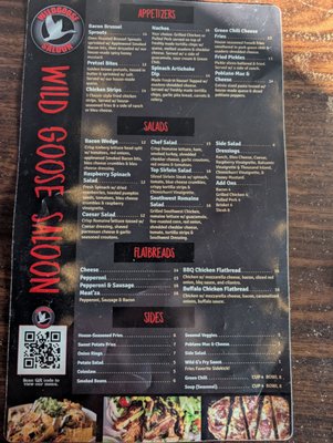 Menu photo 1 Wild Goose Saloon Parker, CO Menu photo 1 Wild Goose Saloon Parker, CO