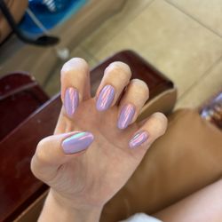Planet Nails - Gel manicure with chrome