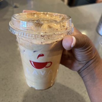 Lava Coffee - Cinni Minni Latte with half and half and extra shot - Coffee & Tea Near Me - Katy, Texas