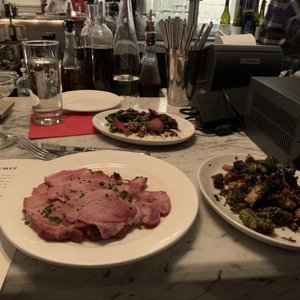 Photo of The Bachelor Farmer - Minneapolis, MN, United States. Brussel Sprouts and Ham