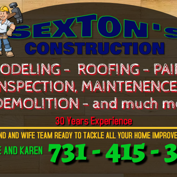 Sexton's Construction - a picture of a man with a tool in his hand - Handyman Near Me - Greenfield, Tennessee Sexton's Construction - a picture of a man with a tool in his hand - Handyman Near Me - Greenfield, Tennessee