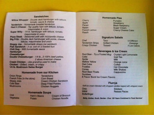 Menu photo 2 Willow Celina, OH