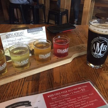 Appalachian Mountain Brewery - Flight of ciders - Bars Near Me - Boone, North Carolina Appalachian Mountain Brewery - Flight of ciders - Bars Near Me - Boone, North Carolina