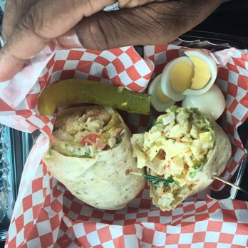 Lovely's - Seafood wrap which comes with a boiled egg and pickle - Seafood Near Me - Miami Gardens, Florida Lovely's - Seafood wrap which comes with a boiled egg and pickle - Seafood Near Me - Miami Gardens, Florida