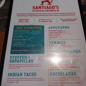 Santiago's - Menu - Mexican Near Me - Lakewood, Colorado Santiago's - Menu - Mexican Near Me - Lakewood, Colorado