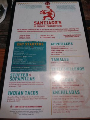 Menu photo 1 Santiago's Lakewood, CO Menu photo 1 Santiago's Lakewood, CO