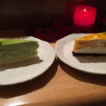 Nishino - Green tea tiramisu and mango cheesecake - Sushi Bars Near Me - Seattle, Washington Nishino - Green tea tiramisu and mango cheesecake - Sushi Bars Near Me - Seattle, Washington