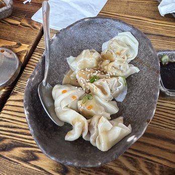 Dumpling Home - Pork Dumplings with Sesame Sauce and Red Chili Oil - Dim Sum Near Me - San Francisco, California Dumpling Home - Pork Dumplings with Sesame Sauce and Red Chili Oil - Dim Sum Near Me - San Francisco, California