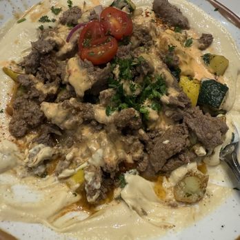 Meddys - Hummus Stacked Bowl with Steak - Mediterranean Near Me - Omaha, Nebraska Meddys - Hummus Stacked Bowl with Steak - Mediterranean Near Me - Omaha, Nebraska