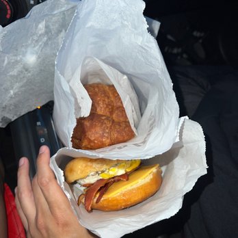Royal Pin Donuts - Ham and Cheese Croissants and Sausage Egg and Cheese on Bagel with Bacon - Donuts Near Me - South San Francisco, California Royal Pin Donuts - Ham and Cheese Croissants and Sausage Egg and Cheese on Bagel with Bacon - Donuts Near Me - South San Francisco, California