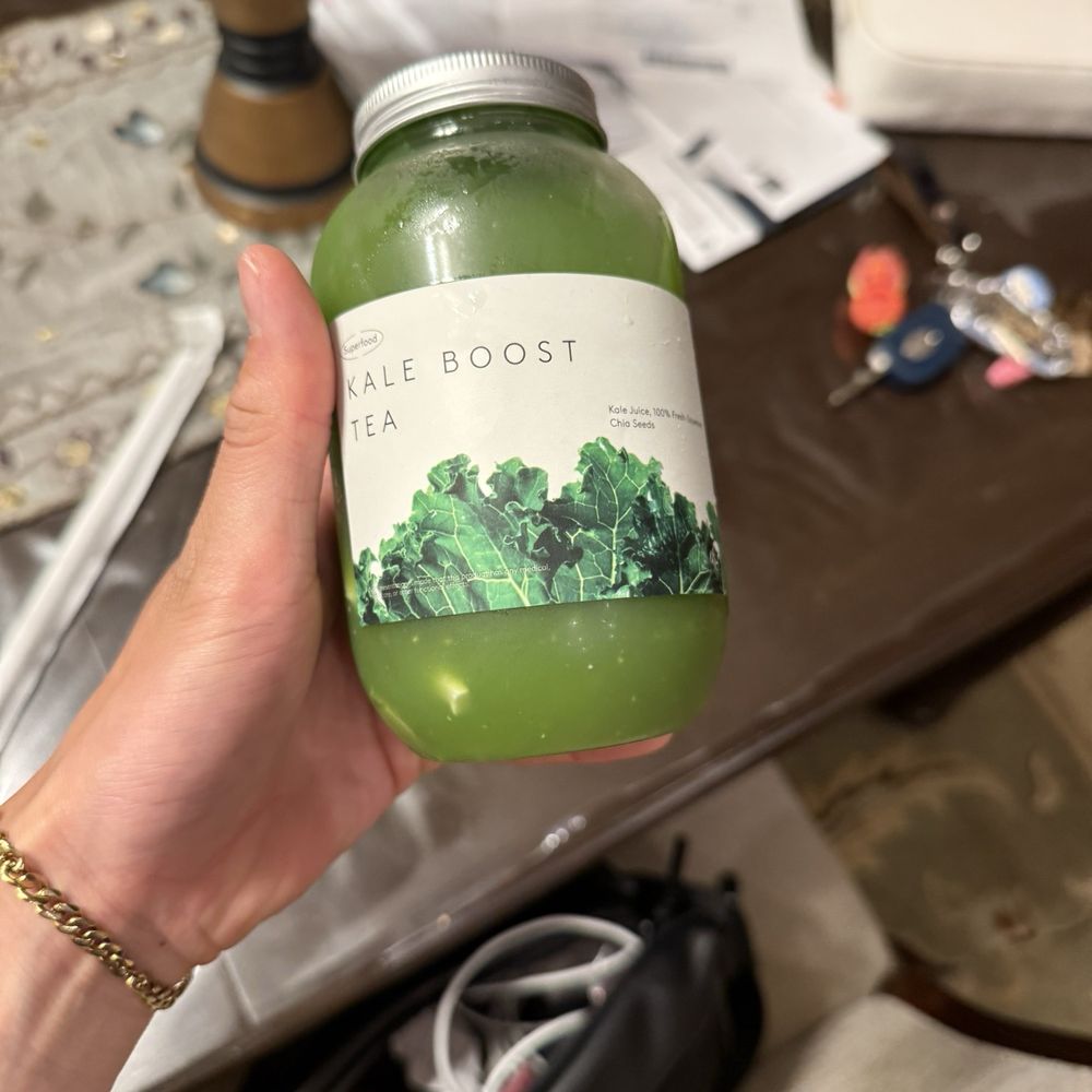 Kale drink with aloe jelly Kale drink with aloe jelly