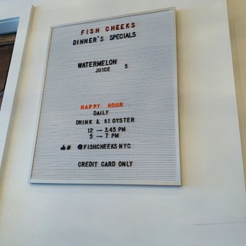 Fish Cheeks - Happy hours!!! - Seafood Near Me - New York, New York