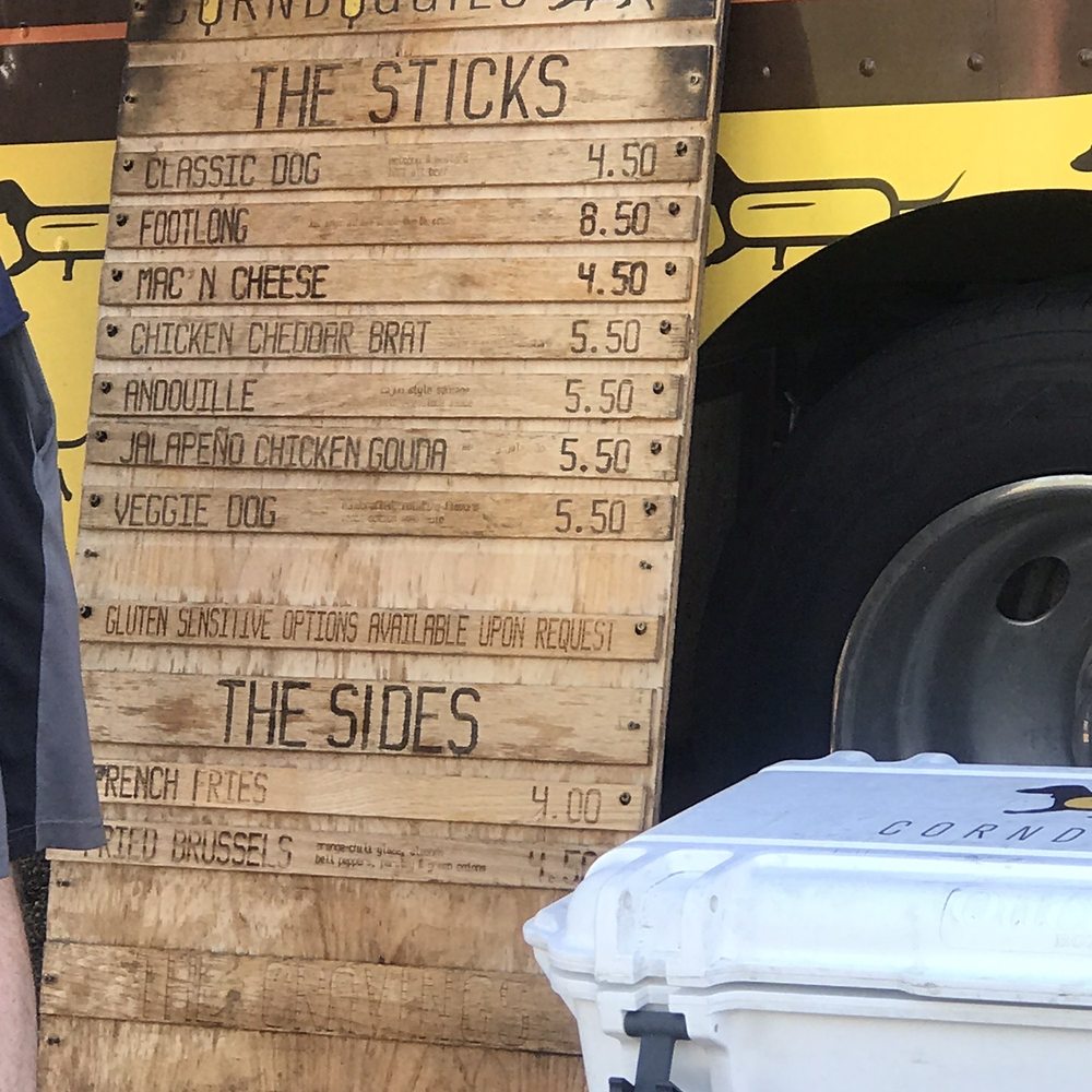 Menu at the City Park food truck rally 6.2