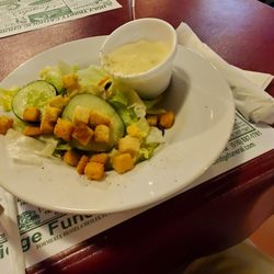 Angela's Italian Restaurant & Pizza - Side salad accompany dinners.