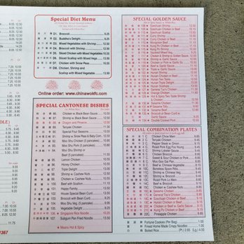 China Wok - a menu for special chinese dishes - Chinese Near Me - Fort Collins, Colorado