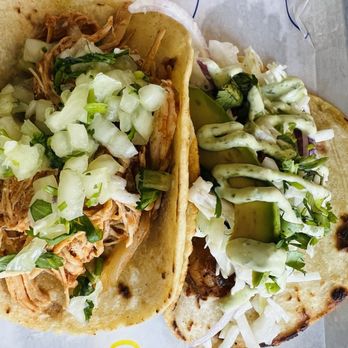 Westover Taco - Carnitas and Camerones tacos with soft corn tortillas and very different toppings. Yum!!! - Tacos Near Me - Arlington, Virginia