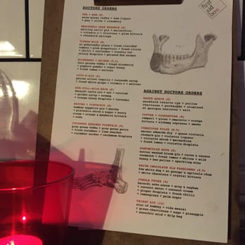 First Aid Box - Menu of deliciousness - Cocktail Bars Near Me - London, XGL