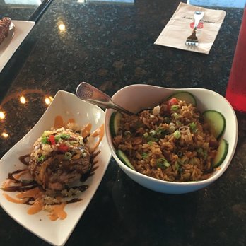 Bonchon Woodlawn - Fried rice and avocado salmon roll - Korean Near Me - Charlotte, North Carolina