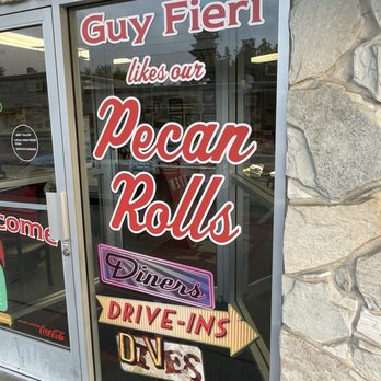 Jimmy's Down the Street - Love Triple D. Didn't get the pecan roll but they are featured on the counter. - Breakfast & Brunch Near Me - Coeur D Alene, Idaho