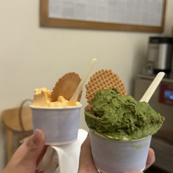 Moment - cantaloupe + strawberry matcha - Gelato Near Me - Philadelphia, Pennsylvania Moment - cantaloupe + strawberry matcha - Gelato Near Me - Philadelphia, Pennsylvania