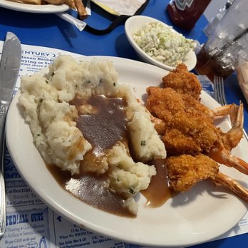 Castaway Cafe - Fried shrimp mashed potatoes and coleslaw - New American Near Me - Villas, New Jersey Castaway Cafe - Fried shrimp mashed potatoes and coleslaw - New American Near Me - Villas, New Jersey