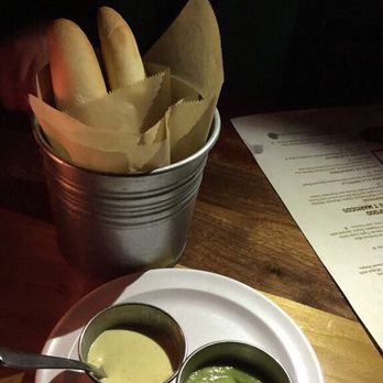 Lola's Peruvian Restaurant - Here are the delicious breadsticks with 2 dipping sauces. - Latin American Near Me - Glendale, California Lola's Peruvian Restaurant - Here are the delicious breadsticks with 2 dipping sauces. - Latin American Near Me - Glendale, California