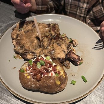 Colton's Social House - Porcini-crusted Ribeye with Baked potato - New American Near Me - Clovis, California Colton's Social House - Porcini-crusted Ribeye with Baked potato - New American Near Me - Clovis, California