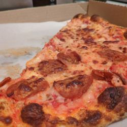 Catalina's Pizza - Vegan pepperoni is just one of many vegan topping options. Not pictured: Impossible steak and cheese