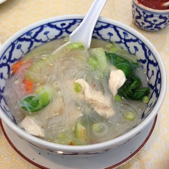 Thai Kitchen - No.17 silver noodle soup(sml): noodles, chicken and veggies. Perfect after dentist visit. Broth has a great taste. - Thai Near Me - Simi Valley, California Thai Kitchen - No.17 silver noodle soup(sml): noodles, chicken and veggies. Perfect after dentist visit. Broth has a great taste. - Thai Near Me - Simi Valley, California