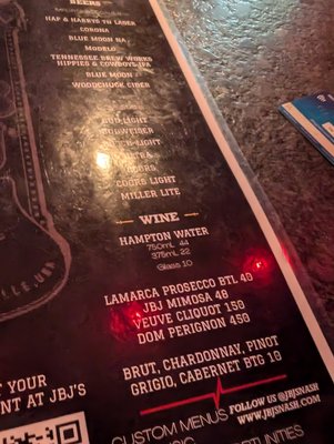 Menu photo 5 JBJ's Nashville, TN