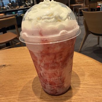 Starbucks - Strawberry frappe chino - Coffee & Tea Near Me - Vincennes, Indiana