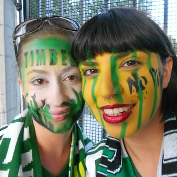 Time Honored Designs - Portland Timber Fan's painted at the Soccer game by Time Honored Designs - Face Painting Near Me Time Honored Designs - Portland Timber Fan's painted at the Soccer game by Time Honored Designs - Face Painting Near Me