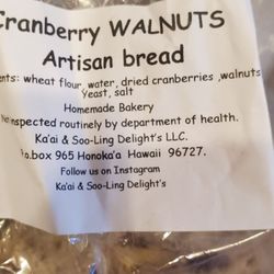Ka'ai & Soo-ling Delights - Cranberry walnuts artisan bread
