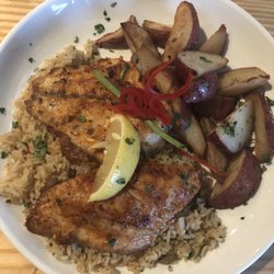 Mudbugs Cajun Icehouse - The blackened drum with dirty rice was amazing! It was cooked perfectly and seasoned well