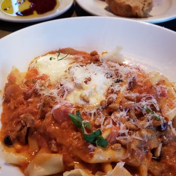 Pasta Moon - Pappardelle Pancetta - Italian Near Me - Half Moon Bay, California Pasta Moon - Pappardelle Pancetta - Italian Near Me - Half Moon Bay, California