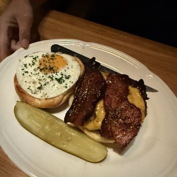 Au Cheval - Single Cheeseburger with Bacon & Farm Egg - Bars Near Me - Chicago, Illinois