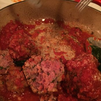 Carbone - Meatball, middle is very raw and pink, I refuse to eat raw ground meat - Italian Near Me - New York, New York Carbone - Meatball, middle is very raw and pink, I refuse to eat raw ground meat - Italian Near Me - New York, New York