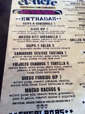 Menu photo 8 El Hefe Scottsdale Scottsdale, AZ Menu photo 8 El Hefe Scottsdale Scottsdale, AZ