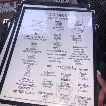 Sweet Chick - Drink menu - Breakfast & Brunch Near Me - Brooklyn, New York Sweet Chick - Drink menu - Breakfast & Brunch Near Me - Brooklyn, New York