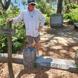 Savannah Bonaventure Dash Tours - Tim, the owner of Dash Tours, and our Bonaventure Cemetery expert guide. He is a master at his craft!