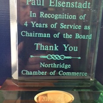 Protection Alarms - Thank You Paul Eisenstadt for Serving as Northridge Chamber of Commerce Chairman for 4 Years - Security Systems Near Me - Chatsworth, California