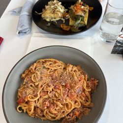 Allora Cafe - Pasta primavera and the pesce.