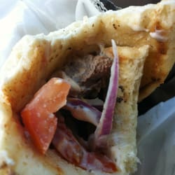 Sebastopol Food Trucks - Lamb Souvlaki from Bobby the Greek's food stand.