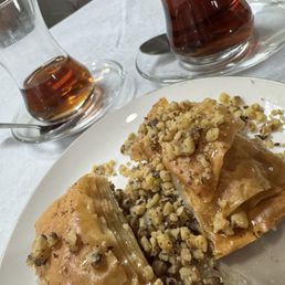 Baklava and Turkish coffee