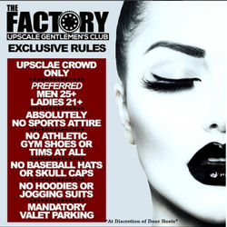 The Factory Gentlemen's Club - DRESS CODE