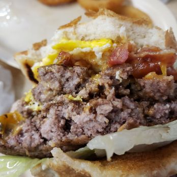 Korner Restaurant - One eyed bacon double cheeseburger - Burgers Near Me - Charlottesville, Virginia Korner Restaurant - One eyed bacon double cheeseburger - Burgers Near Me - Charlottesville, Virginia