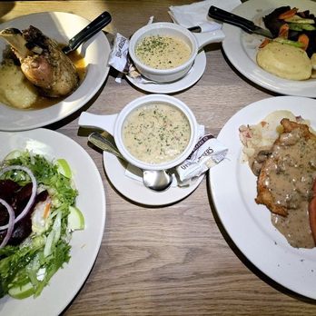 Hofbrauhaus Columbus - Braised Classic Pork Shank, Sauerbraten, Munich Sampler, Potato Soup, Beet&Apple&Goat Cheese Salad - German Near Me - Columbus, Ohio